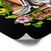 Skeleton Hippie Pflanze Poster (Ecke)