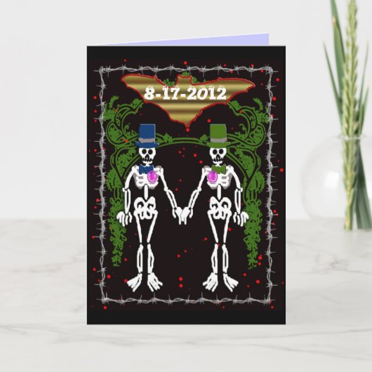 skeleton Hochzeit 2 Karte (Vorderseite)