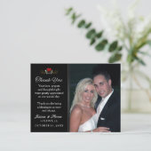 Skeleton Hochzeit von Black & White Vielen Dank Postkarte (Stehend Vorderseite)