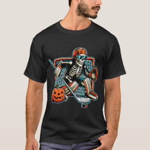 Skeleton Hockey Goalie Halloween Kostüm T-Shirt