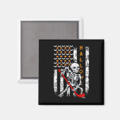 Skeleton Hockey Halloween Magnet (Vorderseite/Rückseite)
