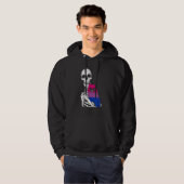 Skeleton Holding A Cat Bisexual LGBT-Q Pride Rainb Hoodie (Vorne ganz)