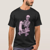 Skeleton Holding A Cat Skeleton & Cat Cat Ideas T-Shirt (Vorderseite)