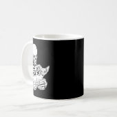 Skeleton Holding Cat Funny Halloween Skull Sphynx Kaffeetasse (Vorderseite Links)