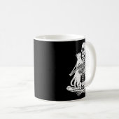 Skeleton Holding Cat Funny Soky Halloween Meow Kit Kaffeetasse (VorderseiteRechts)