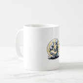 Skeleton Holding Cat Skull Kitty Niedlich Goth Hal Kaffeetasse (Vorderseite Links)