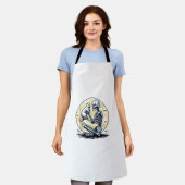 Skeleton Holding Cat Skull Kitty Niedlich Goth Hal Schürze (Getragen)