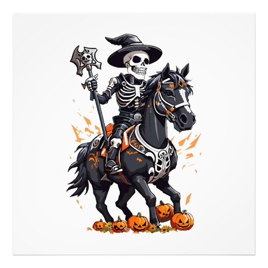 Skeleton Horse Rider Fotodruck (Vorne)