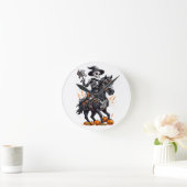 Skeleton Horse Rider Runde Wanduhr (Zuhause)