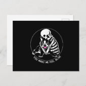 SKELETON HUG BOSTON TERRIER, DASS SIE MIR LEBEN ANKÜNDIGUNGSPOSTKARTE (Vorne/Hinten)