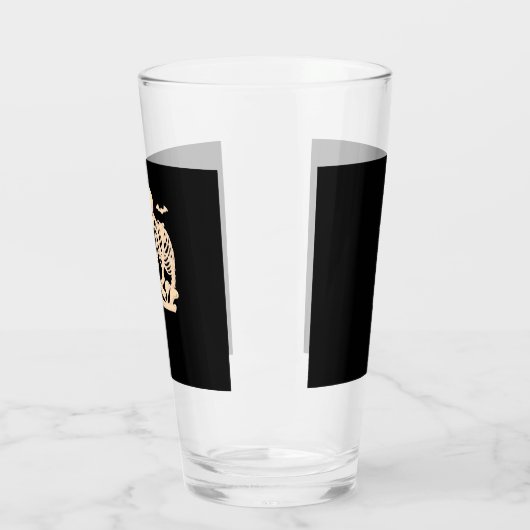 Skeleton Hugging Cat Halloween Cat Lover Cat Class Glas (Links)