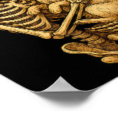 Skeleton Hugging Pug Halloween Pugs Lover Pug Mom Poster (Ecke)