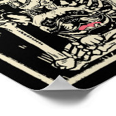 Skeleton Hugs French Bulldog Halloween Dog Lover Poster (Ecke)