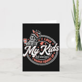 Skeleton I Love My Kids But Sometimes I W Square U Karte (Vorderseite)