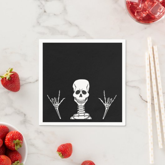Skeleton ILY Napkins Serviette (Beispiel)