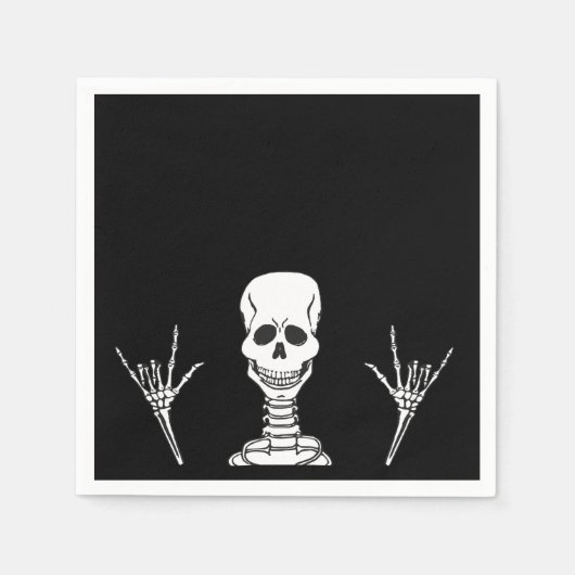Skeleton ILY Napkins Serviette (Vorderseite)