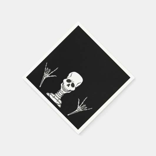 Skeleton ILY Napkins Serviette (Ecke)