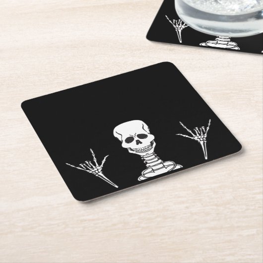 Skeleton ILY Paper Untersetzer (angewinkelt)