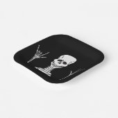 Skeleton ILY Square Party Teller (Gewinkelt)