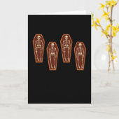 Skeleton In Coffin Coffins Halloween Karte (Gelbe Blume)