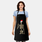 Skeleton ist Chillin mit seinem Friedenszeichen Schürze (Getragen)