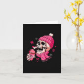 Skeleton It's Cold Outside Like My Heart Valentine Karte (Gelbe Blume)