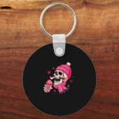 Skeleton It's Cold Outside Like My Heart Valentine Schlüsselanhänger (Vorderseite)