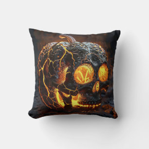 Skeleton Jack-O-Lantern Kissen