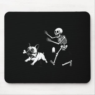 Skeleton jagen Französisch Bulldog Halloween Mama Mousepad