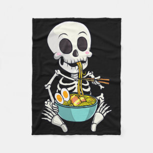 Skeleton Japanese Ramen Noodles Anime Halloween Co Fleecedecke