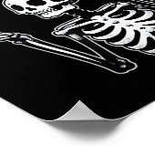 Skeleton Juggling Ghosts Funny Halloween-Kostüm Poster (Ecke)