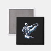 Skeleton Karate Kick Martial Arts Kickboxing Mixed Magnet (Vorderseite/Rückseite)