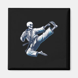 Skeleton Karate Kick Martial Arts Kickboxing Mixed Magnet