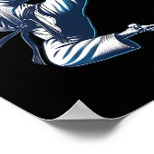 Skeleton Karate Kick Martial Arts Kickboxing Mixed Poster (Ecke)