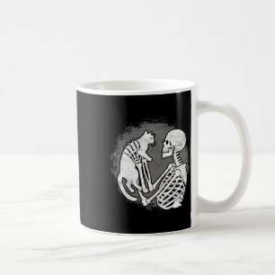 Skeleton Katze Skull Kitty Niedlich Halloween Männ Kaffeetasse