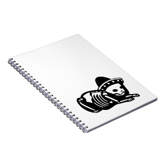 Skeleton KatzeSiesta Notizblock (Rechte Seite)