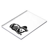 Skeleton KatzeSiesta Notizblock (Linke Seite)