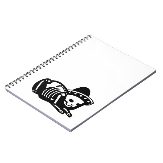 Skeleton KatzeSiesta Notizblock (Linke Seite)