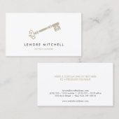 SKELETON KEY BUSINESS CARD FÜR AUTOREN & SCHREIBER VISITENKARTE (Vorne/Hinten)