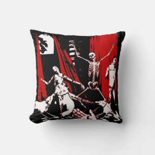Skeleton Key Pillow - Red Kissen
