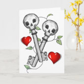 Skeleton Keys Karte (Gelbe Blume)