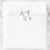 Skeleton Keys Quadratischer Aufkleber (Tasche)