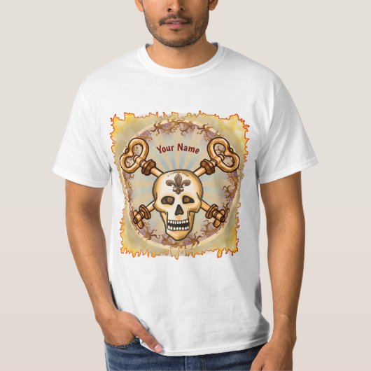 Skeleton Keys skull  T-Shirt (Vorderseite)