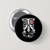 Skeleton KinderHalloween-Schwangerschaftspaare Kos Button (Vorne & Hinten)