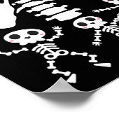 Skeleton KinderHalloween-Schwangerschaftspaare Kos Poster (Ecke)