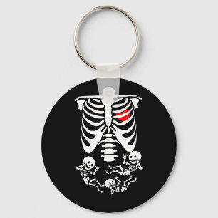 Skeleton KinderHalloween-Schwangerschaftspaare Kos Schlüsselanhänger