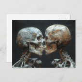 Skeleton Kiss Postkarte (Vorne/Hinten)