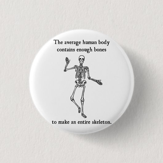 Skeleton Knochen im durchschnittlichen Button (Vorderseite)
