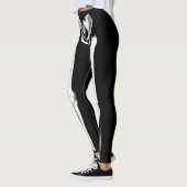 Skeleton Knochen-Schwarz-Halloween-Leggings Leggings (Links)