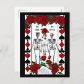 Skeleton-Königin Feiertagspostkarte (Vorne/Hinten)